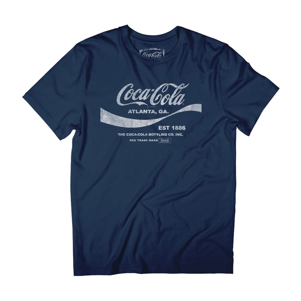 Coca-Cola Men's Navy Blue Coca Cola 1886 Drink T-Shirt, S