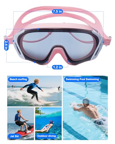 Image of Swim Goggles, Wide Angle Anti-fog and UV Leak Proof Goggles,Swimming Goggles for Adult Youth