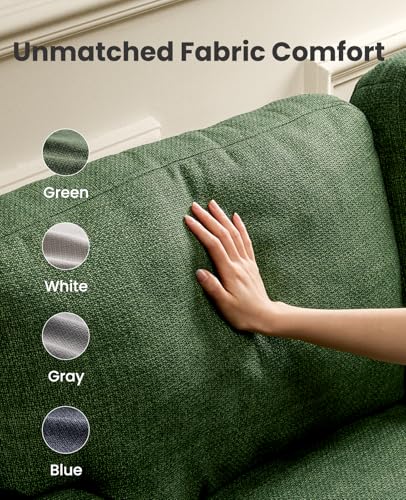 Image of Amada 89 inch Sofa, 3 Seater Sofa Couch for Living Room, Modern Sofa with Deep Seats & Wide Armrests, Comfy Couch with Removable Washable Covers & Linen Fabric, Easy Assembly