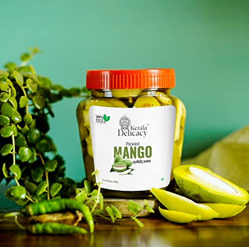 Kerala Delicacy Pickled Mangoes Manga Uppilittath 500G Seasoned Raw Mangoes Traditionally Preserved In Vinegar And Salt