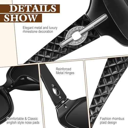 Sunier Sunglasses Womens Polarized Trendy Oversized Sun Glasses Fashion Ladies Shades 100% UV400 Protection S853