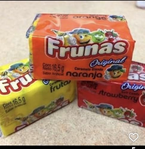 FRUNAS Original 26 unidades peso neto 416g caramelo frutas miniatura 6