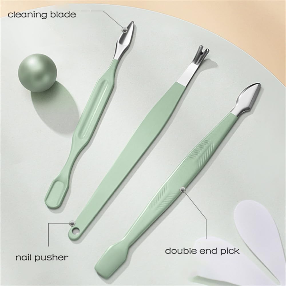 Ensemble de manucure 18 pièces avec étui en Cuir, Outils de Soin des Pieds et du Visage, Coupe-Ongles en Acier Inoxydable, Ensemble de Faux Cils