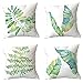 Poszewki na poduszki 18x18in zestaw 4,tropikalne rośliny dekoracyjne poszewki na poduszki,nowoczesne poszewki na poduszki na sofę,zewnętrzne poszewki na poduszki poliestrowe na poszewkę 45x45cm
