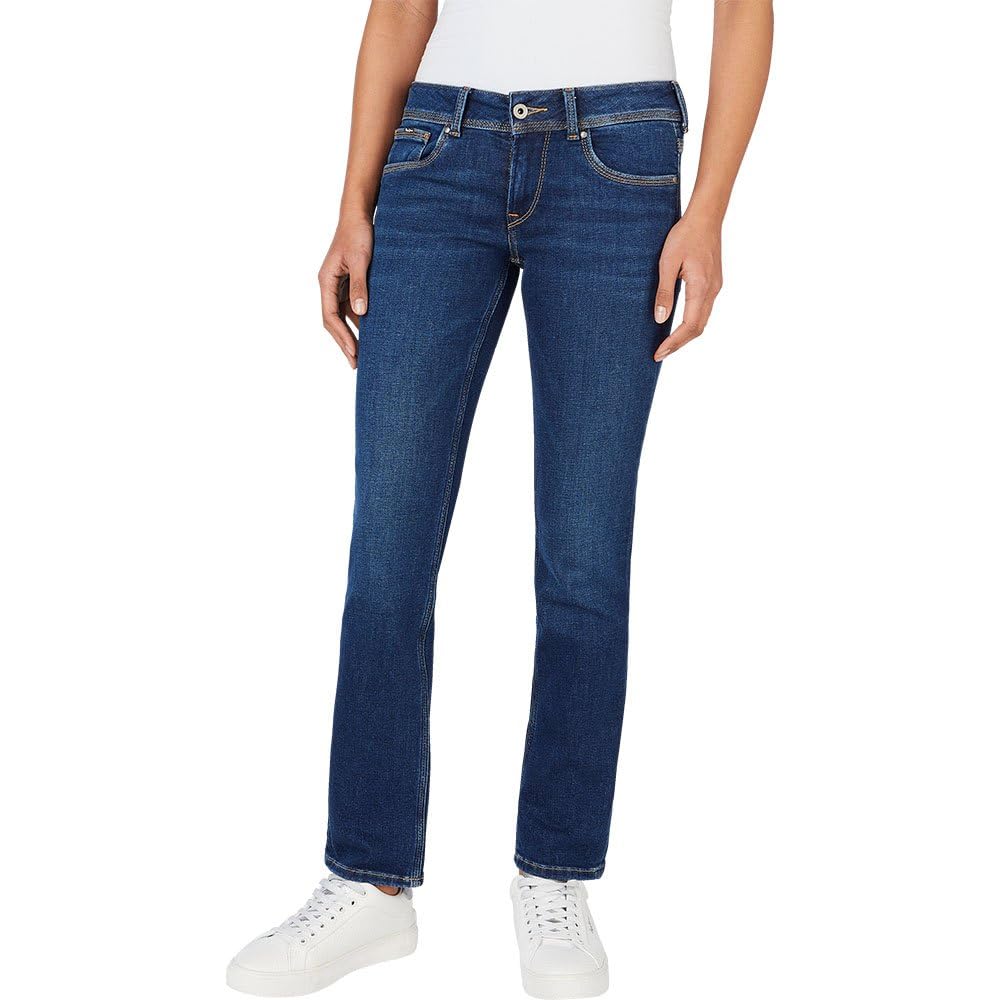 Pepe Jeans Low-Rise Slim FIT Jeans - Saturn, Blue (Denim-ct5), 34W / 34L