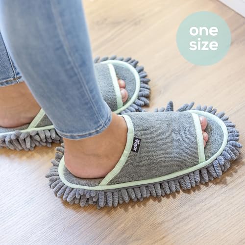 Vigar - Rengo Microfibre Slippers Pack 2 Units - Slippers Microfiber Floor Cleaning - Washable Detachable Mop Slipper, Turquoise4