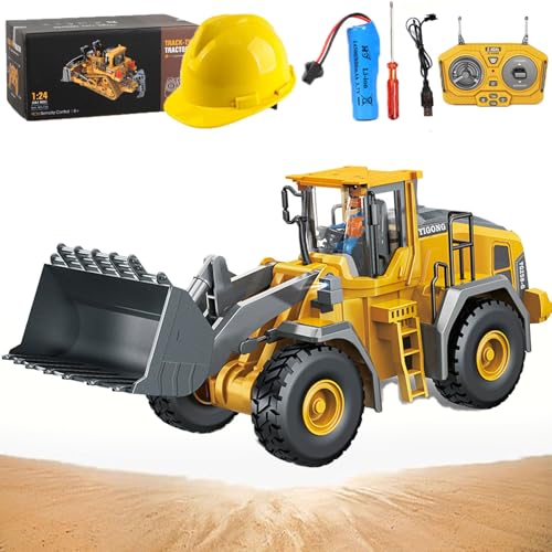 FALLCHILL Mudsterz Excavator, Mudsterz Trucks Command The Site Conquer The Dirt, Remote Control Excavators with 360 Rotation, RC Trucks and Dump Truck Set for Adults, Alloy Material (Loader)