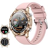 Smartwatch Damen mit Telefonfunktion 1,32 Zoll HD Touchscreen Sportuhr Armbanduhr Pulsuhr Schlafmonitor 70 Sportmodi Fitnessuhr Schrittzähler Fitness Tracker Uhren Aktivitätstracker für Android iOS