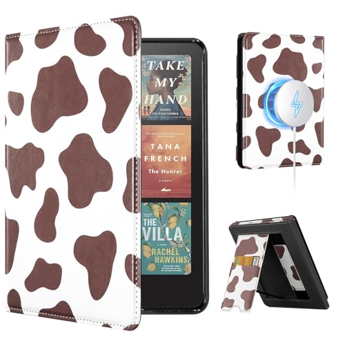 Image of CoBak Stand Case for 7 inch Kindle Paperwhite 12th Gen 2024 and Kindle Colorsoft with Hand Strap - Compatible with iPhone MagSafe, for Samsung /Belkin /Anker Wireless Charging Pads, Durable, Auto Sleep Wake