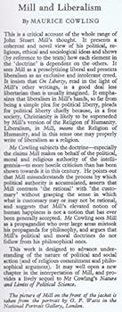 Mill and Liberalism