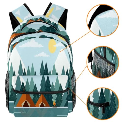 Sac à dos d'école multicolore de 29.4x20x40cm pour adolescents
