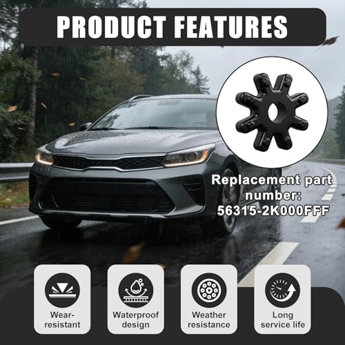 10 Stück Auto Lenksäulenkupplung für Fahrzeuglenksysteme, präzise Auto Lenksäulenkupplung Elemente zur Reduzierung von Spiel und Geräuschen, passend als 563152K000FFF Flexible Kupplung