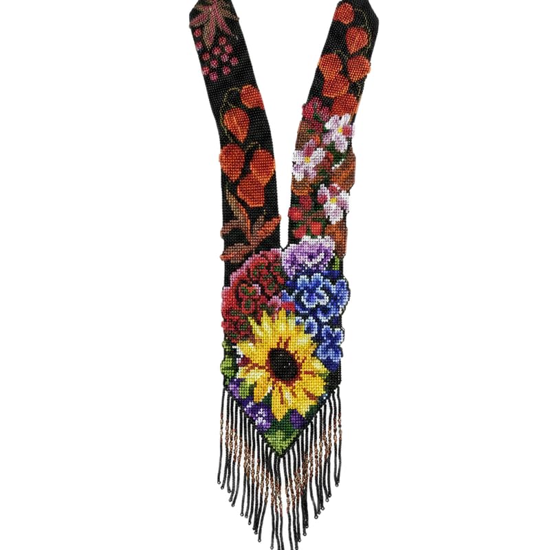 Collier ukrainien Gerdan en perles fait main, bijou traditionnel d'exception signé LKBEADS