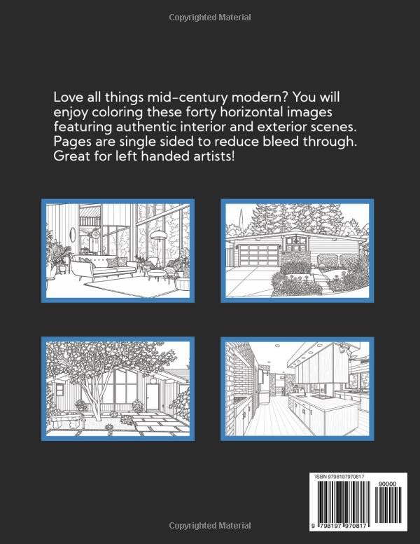 Midcentury Houses: MCM Coloring Book image 3