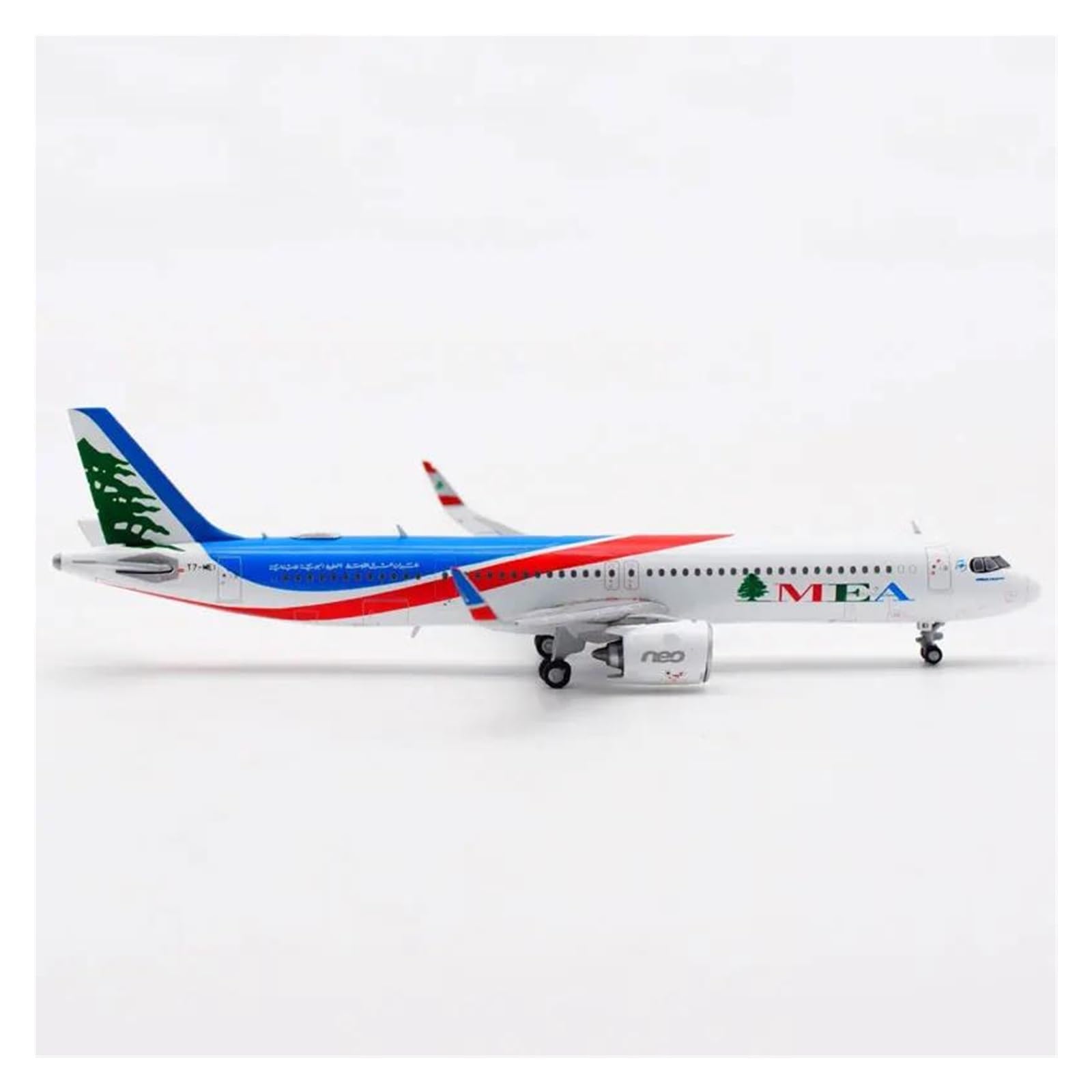 CLMJHG Vintage Classics samolot odlewany stop metalu A321 NEO T7-ME2 MEA bliski wschód linie lotnicze powietrze 1:400 samolot modele samolotów zabawka