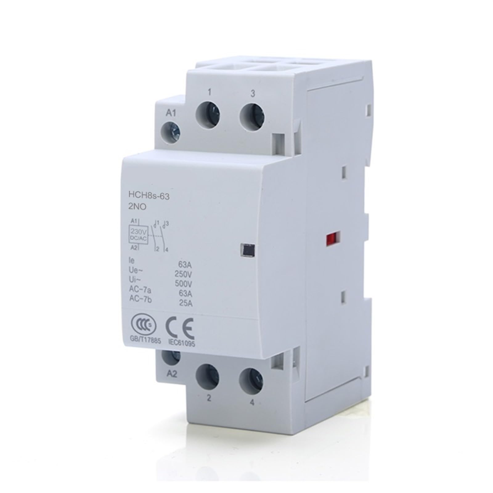 HCH8s-25 Contactor DC24V DC230V bobina AC230V 25A 4NO Contactor Modular automático Tipo de carril Din 1 Uds(25A 4NO DC24V)