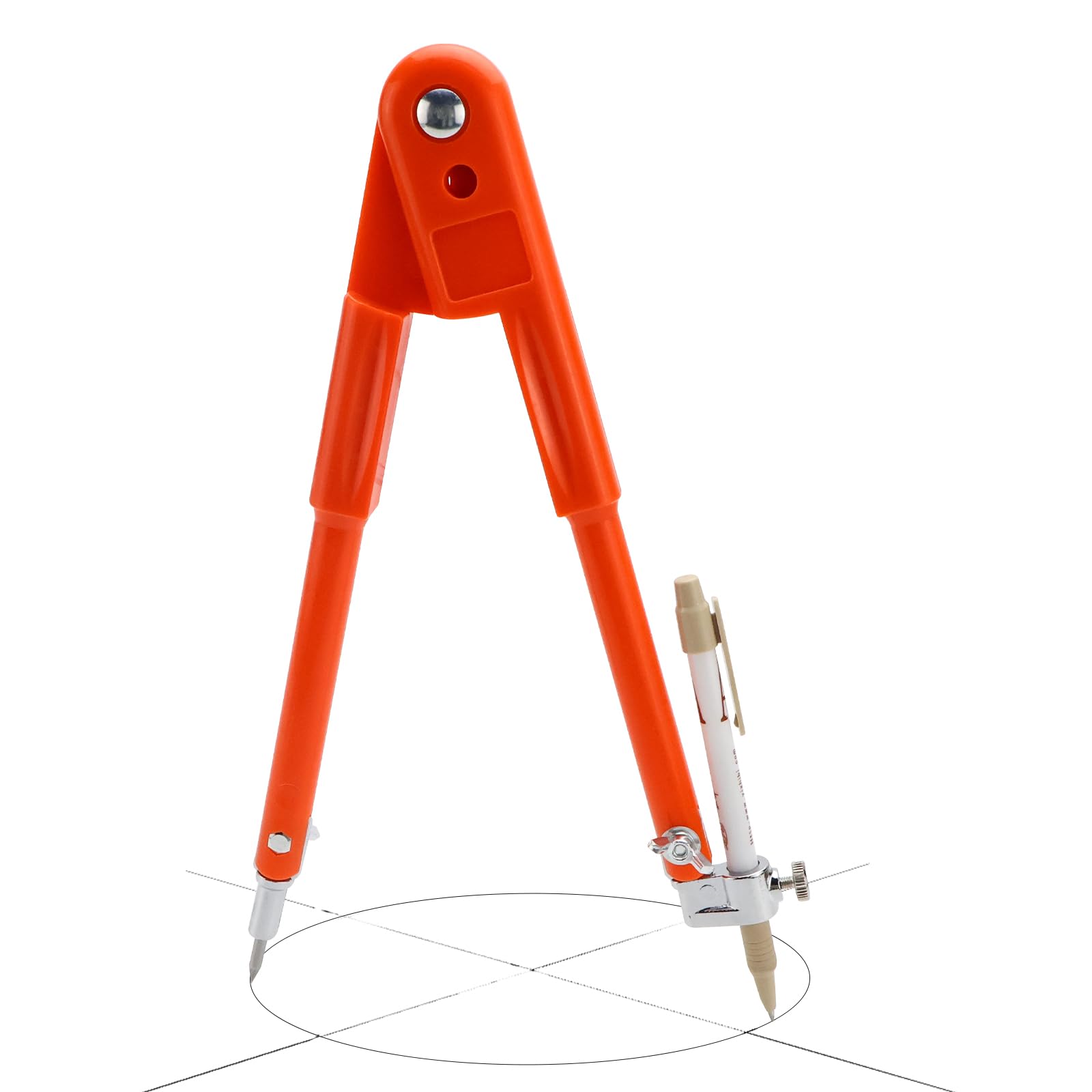 Compasso con ruota di bloccaggio e portapenne, Compasso a regolazione rapida, grande, 450 mm, per lavorazione dei metalli, disegno geometrie, lavorazione del legno, fai da te