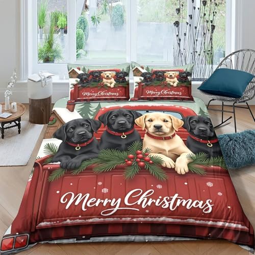 Parure de lit Noël 3D super douce fermeture éclair housse de couette scandinave microfibre 260x220