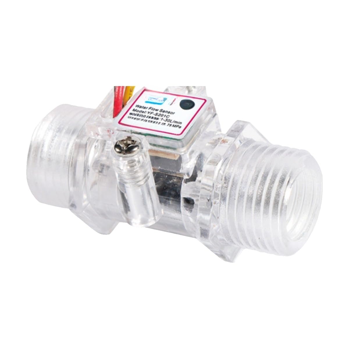 Sensor de flujo de agua 1/2 pulgada S201C interruptor medidor G1/2 para control de tuberías 2