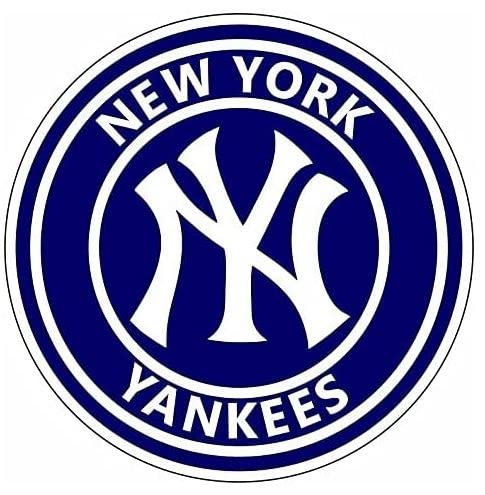 H&S M L B New York Yanke Blue Sticker | NY Vinyl Decal Circle Logo | Baseball Stickers | Car | Motorcycle | Window | Tumbler | Any Smooth Surface | Size: (3 inch)