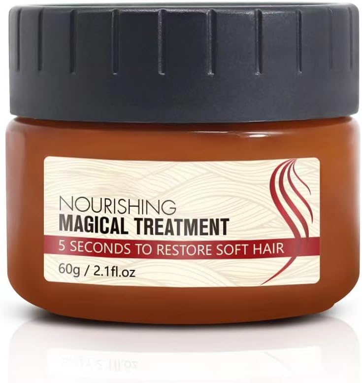 WEIDA SIGN Magical hair treatment mask,Magical Hair Mask 5 Seconds Repairs Damage Hair, Deep Conditioner Magical Treatment Recover Elasticity Hair Repair -60ML
