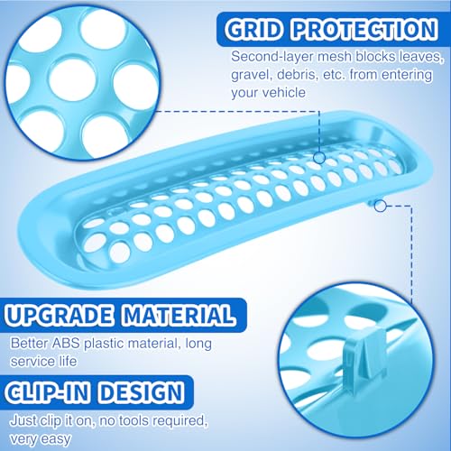 Image of Nilight Grill Inserts fit for Jeep Wrangler Front Grille Mesh Inserts & Headlight Cover Set for JK JKU Unlimited Sports Sahara Freedom Rubicon 2007-2018 Clip-in Trim Exterior Accessories Blue 9 Pcs