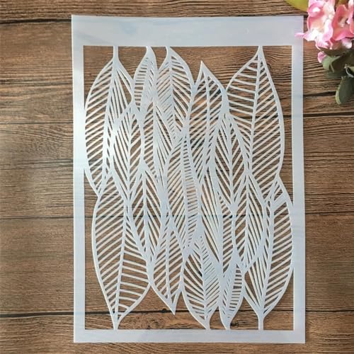 Plantillas para pintar sin manchas que facilitan el dibujo de hojas artísticas sobre tela y papel 2
