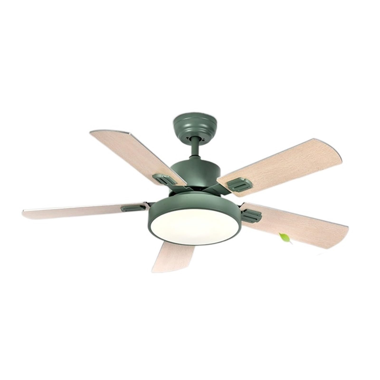 ERETYRET Scandinavian Ceiling Fan Light Inverter Silent Restaurant Living Room with Bedroom Quiet Cooling(Green,48inch)