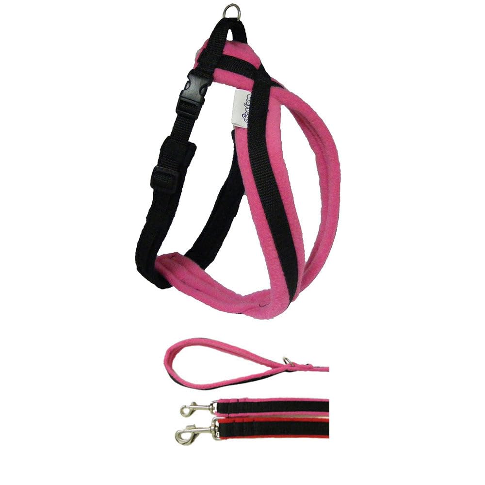 Cosydogs Fleece Dog Harness & 1 metre Lead in Pink | Size 7