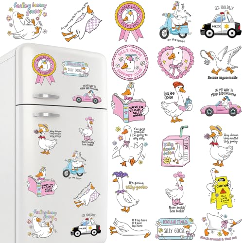 Dazoratix Silly Goose Fridge Magnets - 20 Pcs Funny Magnetic Refrigerator
