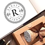  Sellos Personalizados Nombre Inicial Caja de Regalo Papel Marrón Kraft Para el Presente