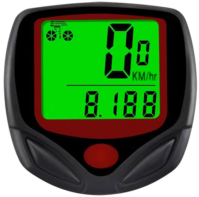 Bike Speedometer Waterproof Wired Bicycle Bike Computer and Cycling Odometer Multi-Function LCD Display