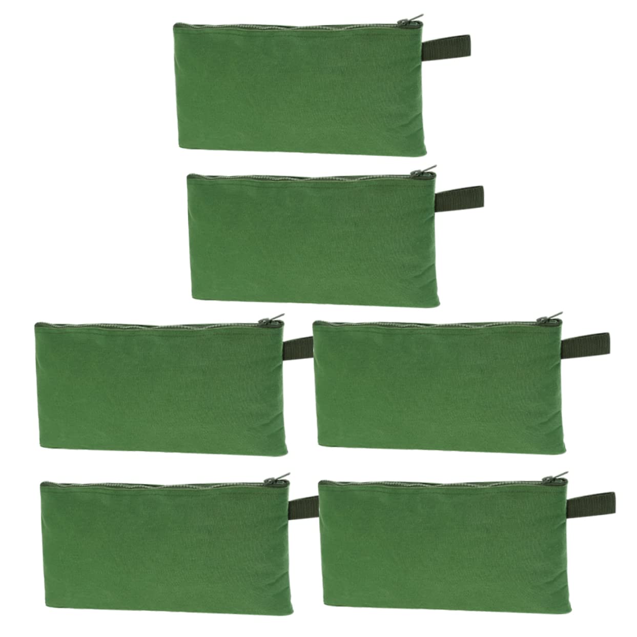 Bolsa de Herramientas de Lona Verde, Paquete de 6 Unidades