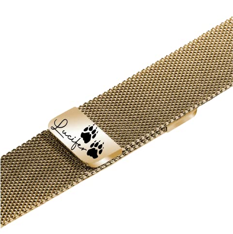 Custom Lion Hand Watch Band Compatible with Apple Watch, Stainless Steel Band Compatible with Apple Watch, Loop Watch Strap for 40/44mm