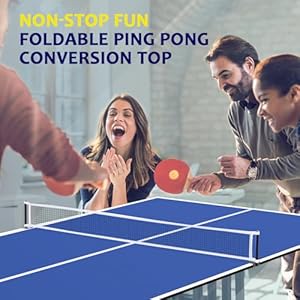 Ping Pong Table Top, 84" Foldable Ping Pong Table Topper for Pool Table, Indoor Outdoor Mid-Size Table Tennis Conversion Top with Net & Premium Foam Padding, Lightweight and Portable Ping Pong Table Top 84 Foldable Ping Pong Table Topper for Pool Table Indoor Outdoor Mid Size Table Tennis Conversion Top with Net Premium Foam Padding Lightweight and Portable