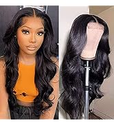LSYBEAUTY Lace Front Wigs Human Hair 4x4 Lace Closure Wigs Body Wave Human Hair Wigs for Black Wo...