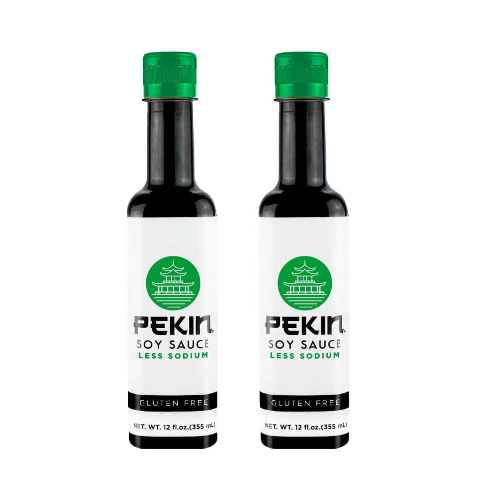 Pekin Low Sodium Soy Sauce, 12 Fl Oz Bottle (Pack of 2)
