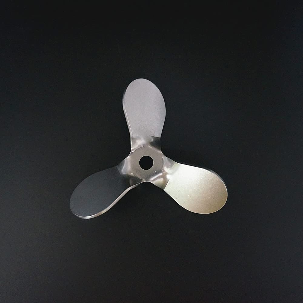 Laborlaufrad mit hoher Scherung, 1 Stück Labor-Edelstahl, Durchmesser 40 mm bis 120, dreiblättriger Propeller, dreiblättriges Paddel for Laborrührer, Mixer(5cm6mm press down)