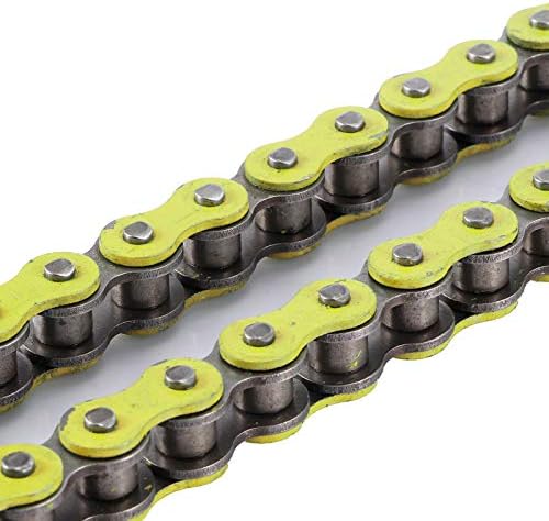 Link Chain, Drive Chain Replacement for Motorcycle ATV, High Hardness Steel 420 106L Motorbike Power Transmission, Wear Resistant and Anti Corrosion Heavy Duty Linkage
