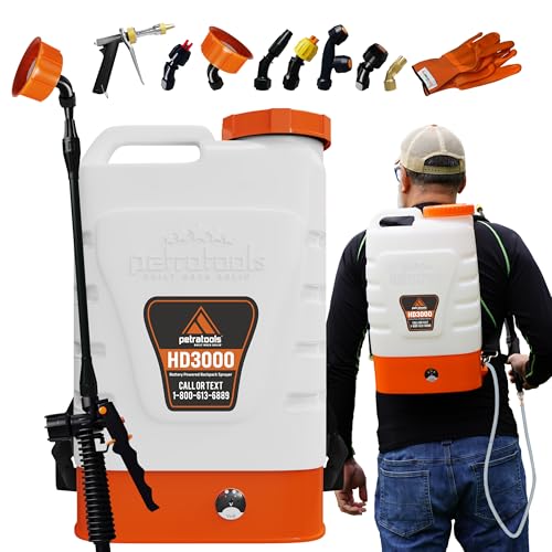 Image of PetraTools HD3000 3 Gallon Battery Powered Backpack Sprayer 7 Spray Nozzles