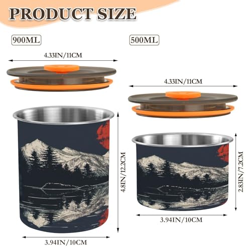 Contenedor de café ATTX acero inoxidable 500 ml rojo miniatura 2