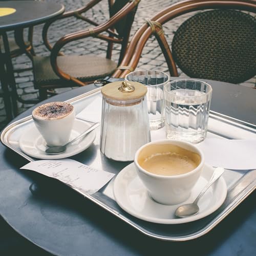 GLIBBUL Tea Coffee Sugar Canisters Glass Jars with Bamboo Lids Food Storage Containers for Cookie Pasta Salad Spaghetti Spice Meal Prep Kitchen Pantry Organization (3) - Image 6