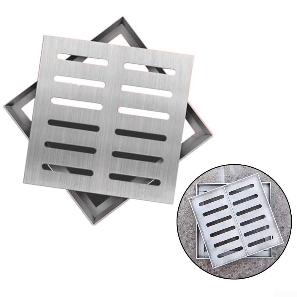 GULLEY Abflussgitter Quadratisch 150 Mm – Schwarze PVC-Abdeckung