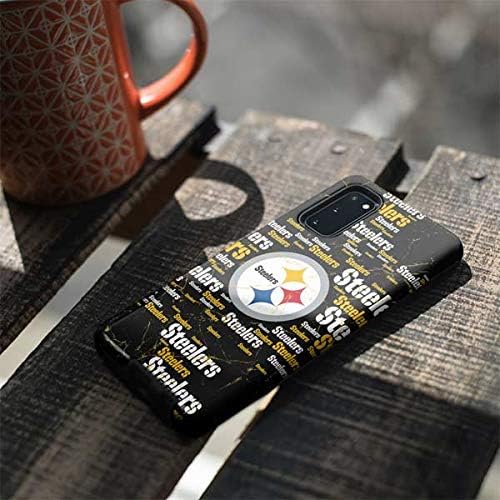Skinit Pro Phone Case Compatible with Galaxy S20 - Officially Licensed NFL Pittsburgh Steelers Black Blast Design