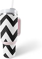 Vista 27 de MightySkins - Funda de fibra de carbono compatible con vaso Stanley The Quencher H2.0 FlowState de 40 onzas, bandana Acabado de fibra de carbono