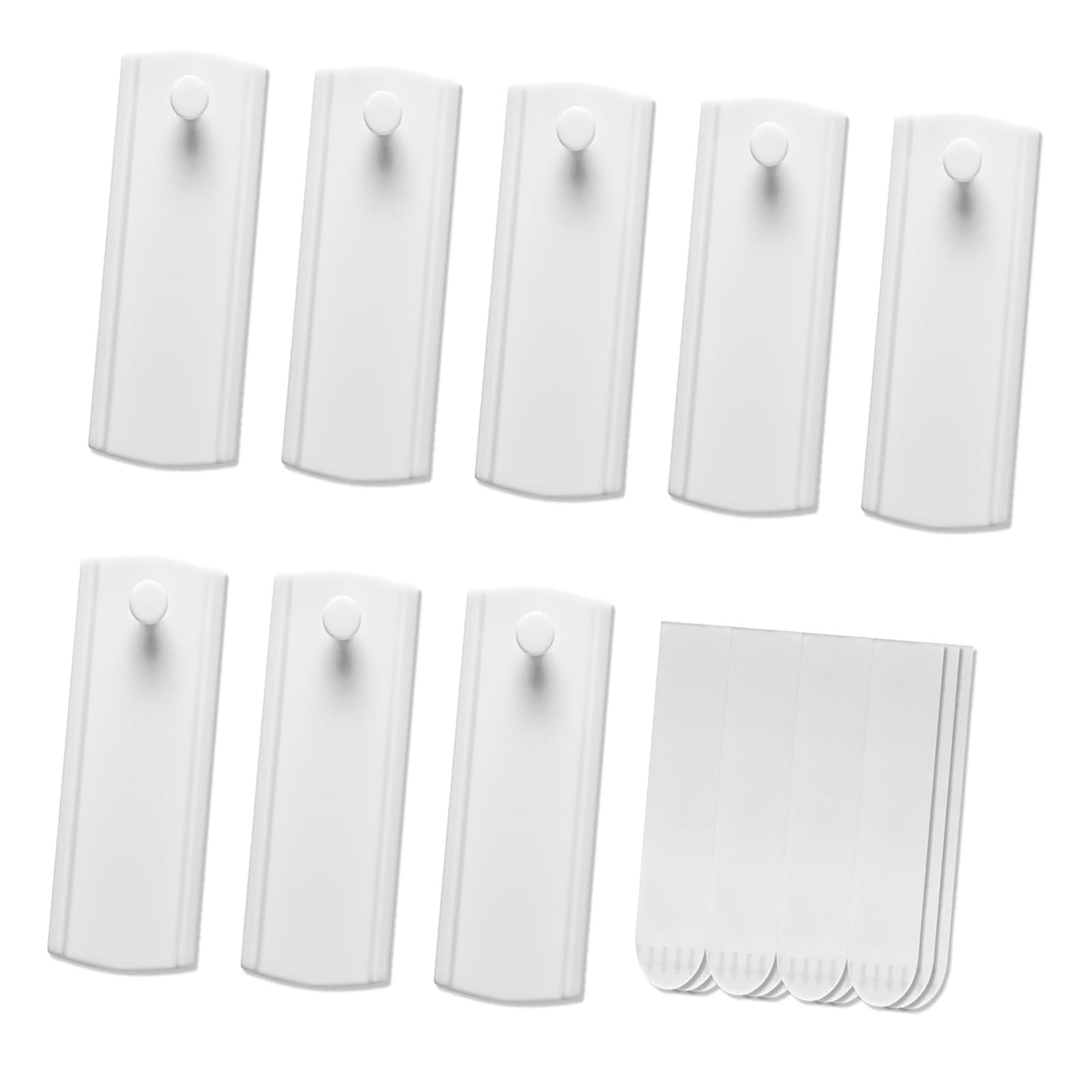 of 8 Frame Hangers with Heavy Duty Adhesive Strips for Wall Decor Without Damage White Frame Hangers