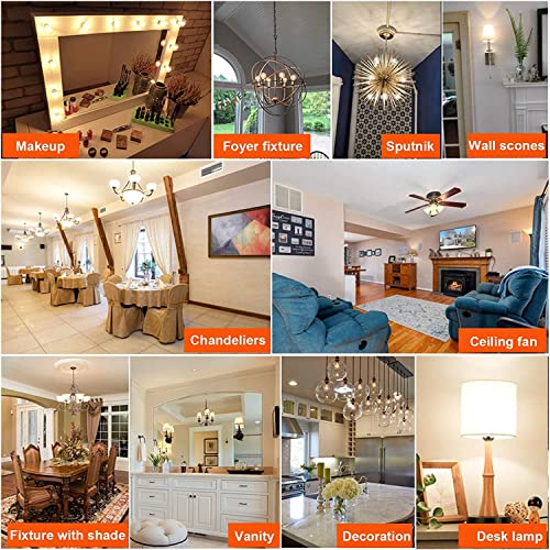 Leools E12 Led Bulb Dimmable G16.5 6W Equal 60 Watt 600Lm Ac120V E12 Candelabra Bulb For Chandeliers,Ceiling Fan,Vanity Soft White 3000K Globe E12 Light Bulb 6Pack #TOP5