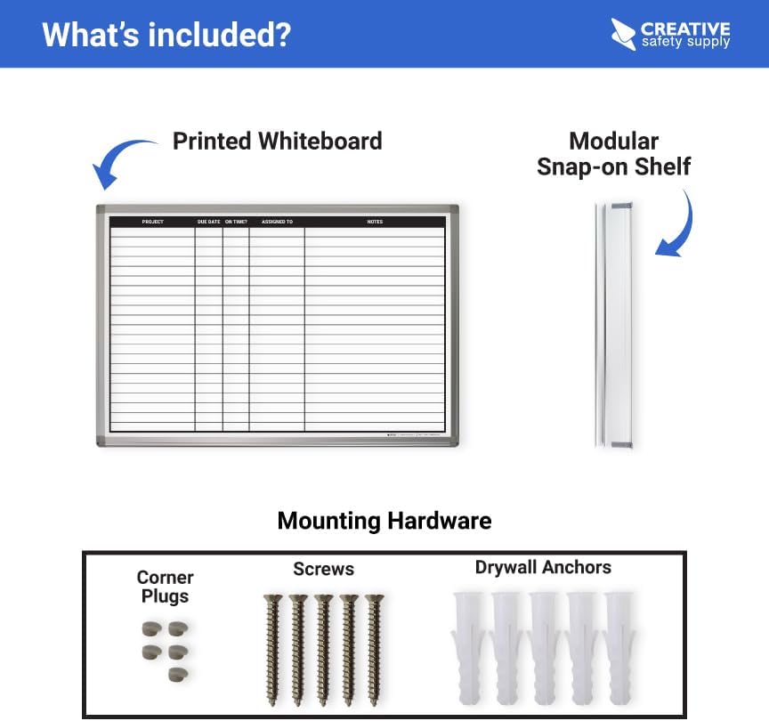 Project Planning Dry-Erase Whiteboard 36" x 24" image 4 of 6 B0D3DSLQD8