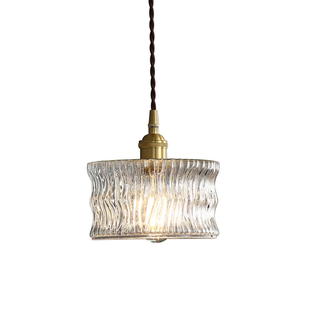 HXYSXHJUO E27 Glass Chandelier Pendant Light - Stylish Single-Head Hanging Lamp for Home and Restaurant Decoration