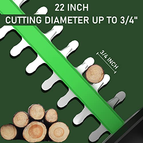 Cordless Hedge Trimmer Battery&Charger Soyus 20V 2.0Ah Electric Hedge Trimmer 22In Dual Action Blades 3/4’’ Cutting Capacity Bush Trimmer For Bush Shrub Branch #TOP4